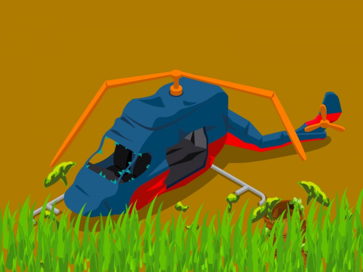 Helikopter Jatuh ke Sungai Setelah Luput dari Landasan