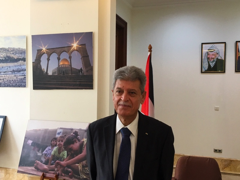 Duta Besar Palestina untuk Indonesia Zuhair Al Shun. (Foto: Sonya Michaella/Medcom.id).