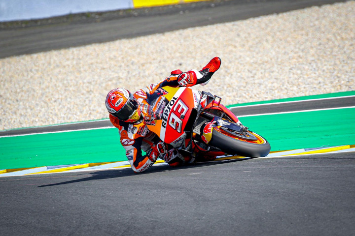 Terjatuh tak Halangi Marquez Rebut <i>Pole Position</i> di Le Mans