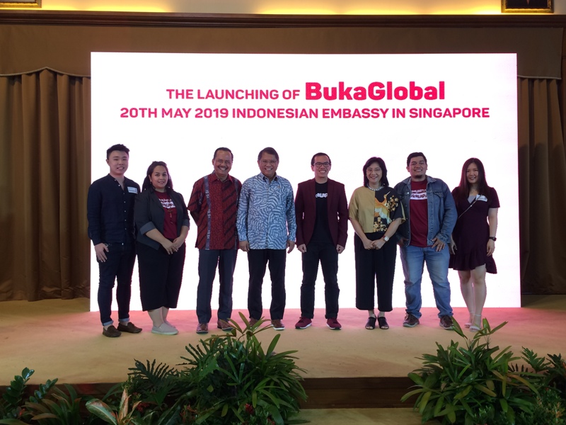 Penyedia layanan pasar daring, Bukalapak resmi meluncurkan fitur BukaGlobal.Medcom/Husen Miftahudin. 