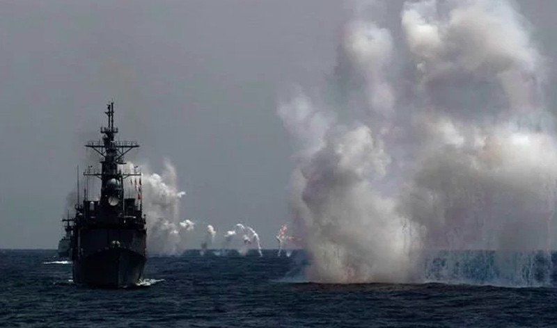 Kapal perang Taiwan yang mengikuti latihan militer. (Foto: AFP).
