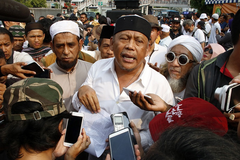 Tersangka kasus makar Eggi Sudjana. MI/Bary Fathahilah.