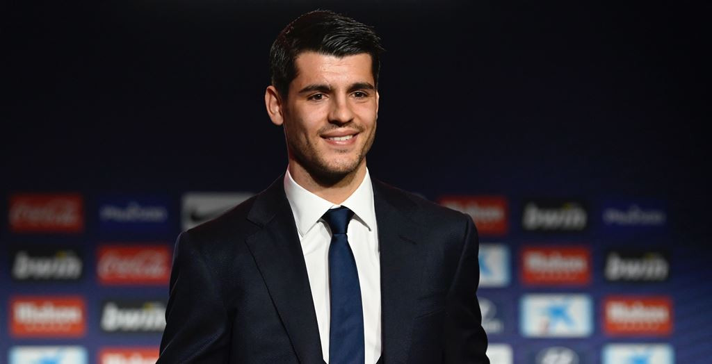 Penyerang Atletico Madrid yang dipinjam dari Chelsea, Alvaro Morata (AFP/Javier Soriano)