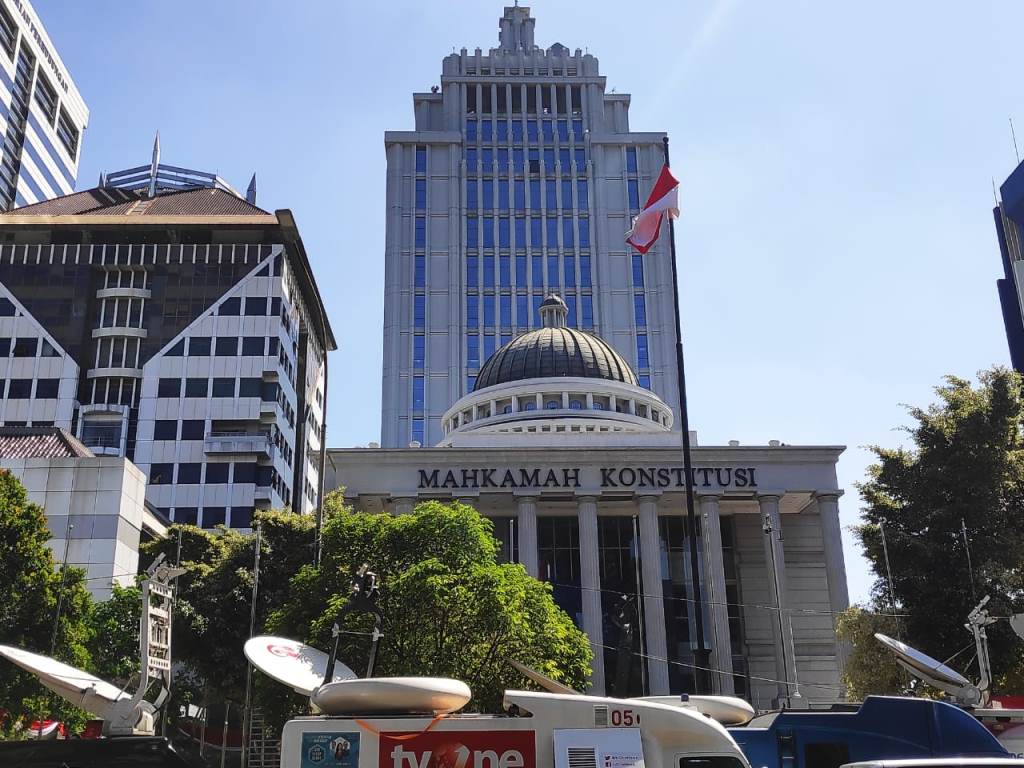 Suasana di depan Gedung Mahkamah Konstitusi. (Foto: Medcom.id/Faisal Abdalla)