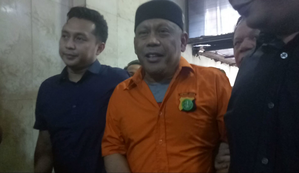 Tersangka dugaan makar Eggi Sudjana menjalani pemeriksaan lanjutan di polda Metro Jaya. Foto:Medcom.id/ Siti Yona Hukmana