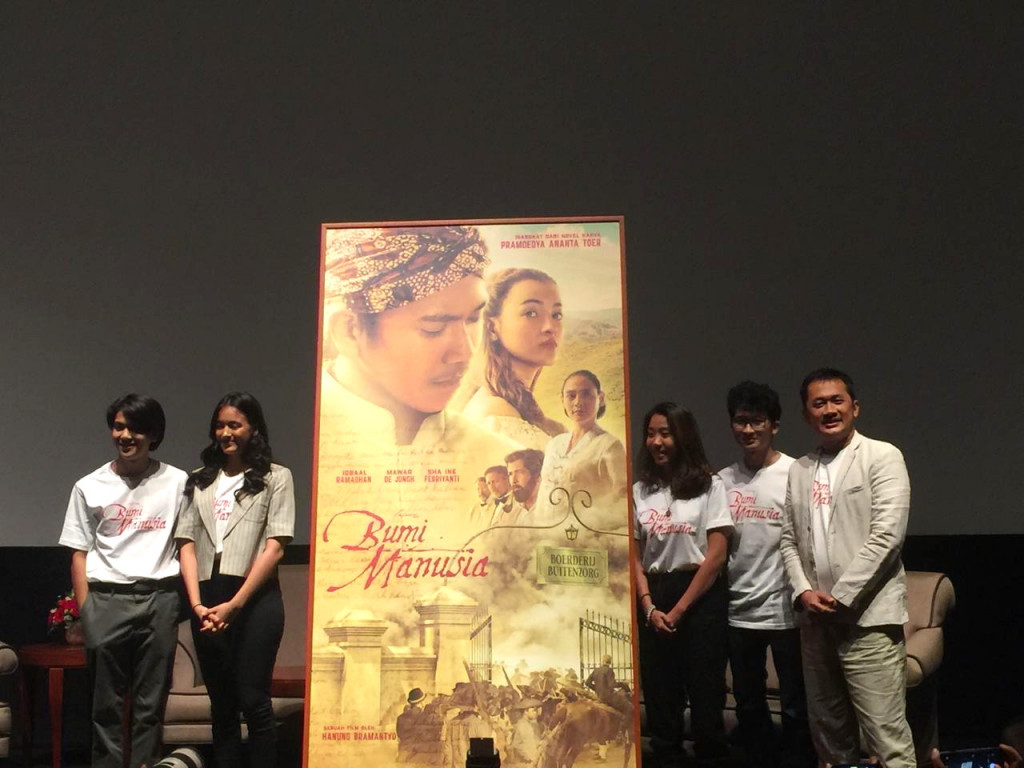 Jumpa pers perilisan poster film Bumi Manusia (Foto: Medcom/Kumara)
