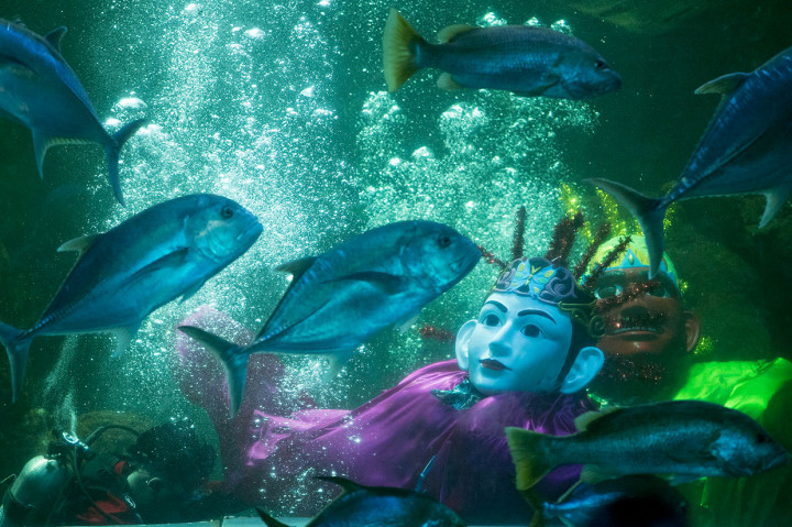 Serunya Melihat Ondel-Ondel di Dalam Air Seaworld Ancol