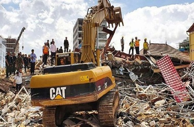 Korban Tewas Gedung Roboh di Kamboja Bertambah