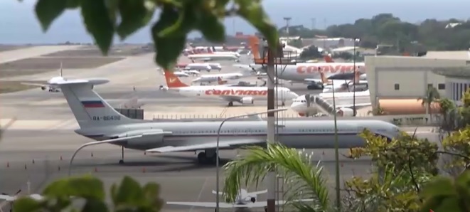Jet Rusia Terlihat Mendarat di Bandara Venezuela