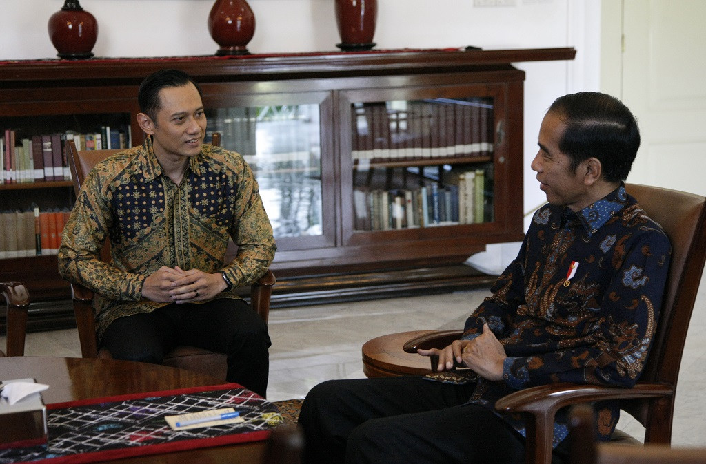 Ketua Kogasma Partai Demokrat Agus Harimurti Yudhoyono menemui Presiden Joko Widodo. MI/Ramdani.