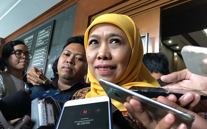 Khofifah Irit Bicara Pascasidang Kasus Kemenag