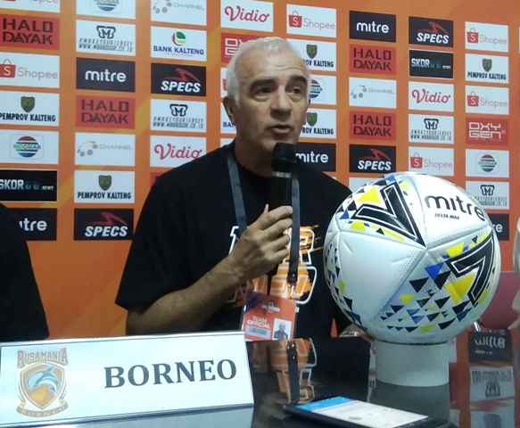 Pelatih Borneo FC Roberto Mario Carlos Gomez-Medcom.id/Ahmad Mustaqim