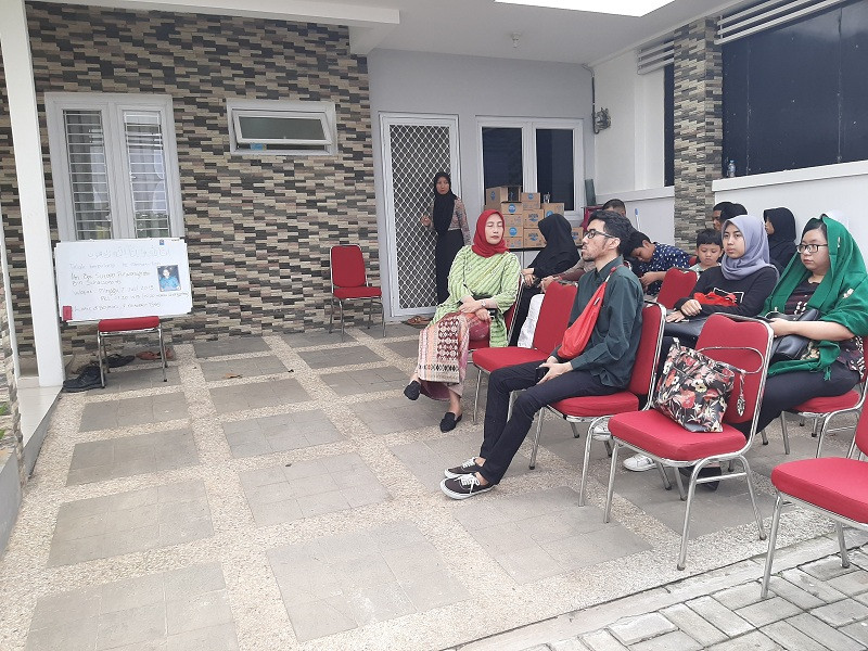 Suasana rumah duka (Alm) Sutopo Purwo Nugroho . Foto: Medcom.id