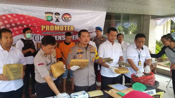 Polres Metro Tangerang Cegah Delapan Kg Ganja Siap Edar
