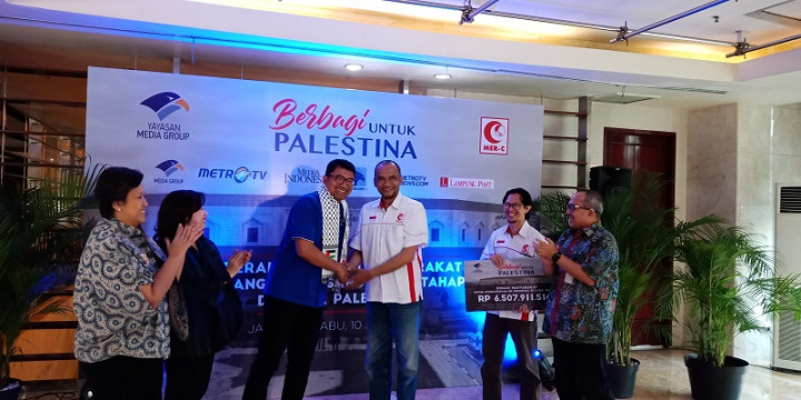 Media Group Serahkan Donasi Pembangunan RS Indonesia di Palestina