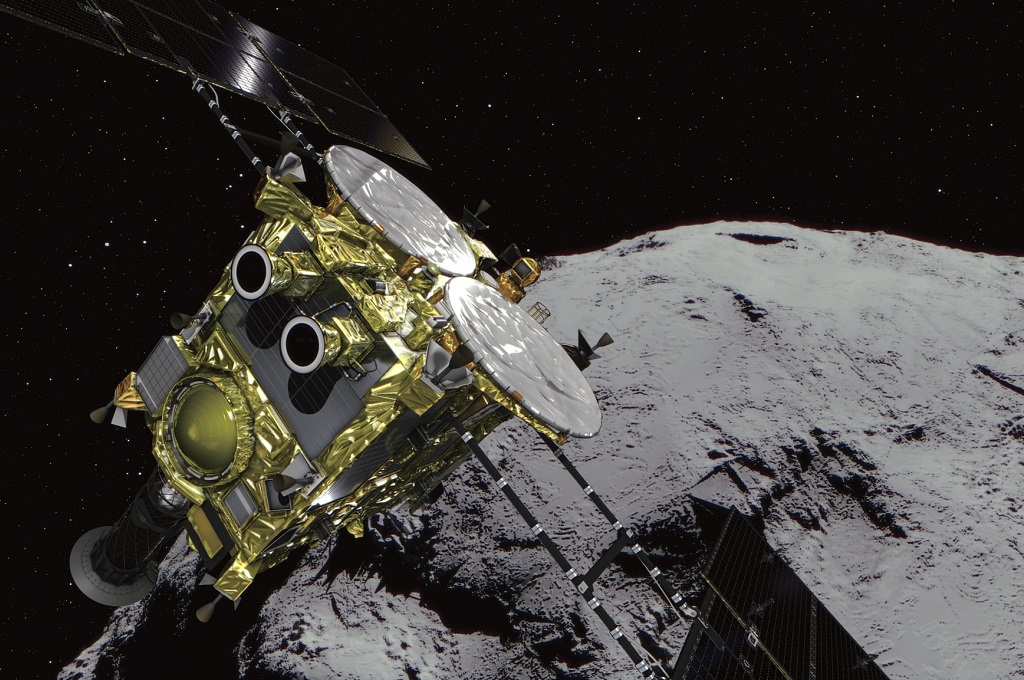 Pesawat luar angkasa Jepang, Hayabusa2, sukses mendarat kedua kalinya di asteroid Ryugu.