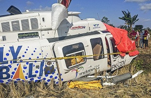 KNKT Investigasi Helikopter Jatuh di Lombok