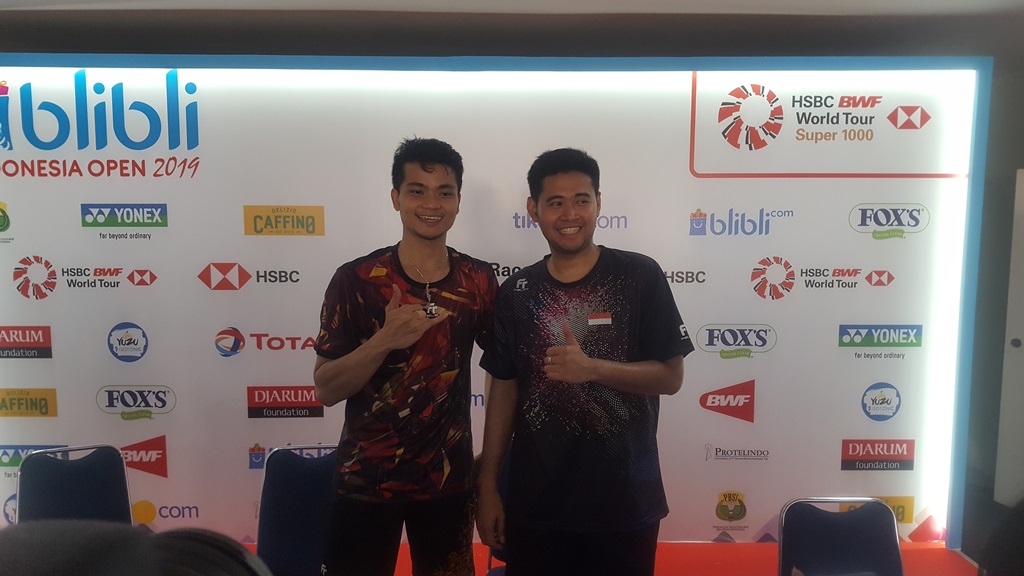 Ganda putra Indonesia, Ricky Karandasuwardi/Angga Pratama. (Foto: medcom.id/Gregorius Gelino)