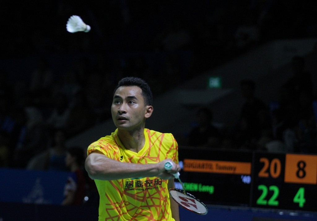 Tommy Sugiarto saat tampil di Indonesia Open 2019 (Foto: MI/Ramdani)