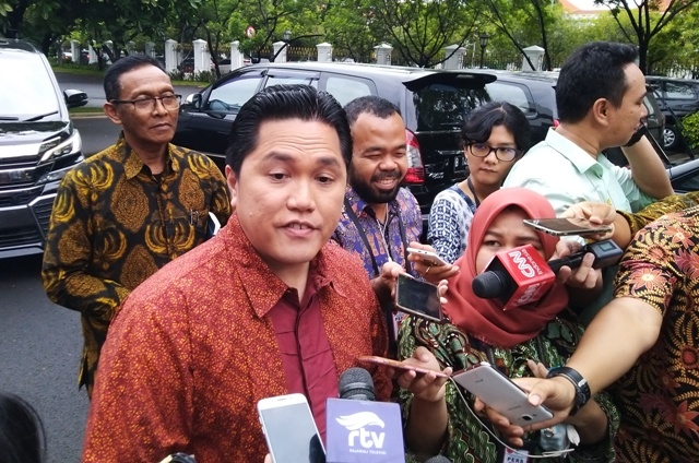 Ketua Tim Kampanye Nasional (TKN) Koalisi Indonesia Kerja Erick Thohir. Foto Medcom.id Dheri