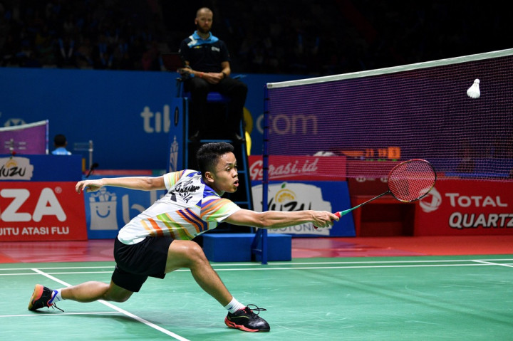 Drama 84 menit, Anthony Ginting Tersingkir dari Indonesia Open 2019