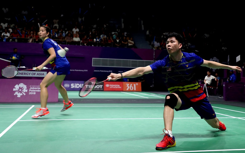 Goh Shoon Huat/Lai Shevon Jemie. (Foto: Antara/Hadi Abdullah)