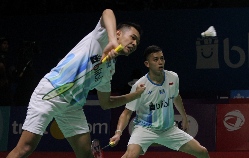 Ganda putra Indonesia Fajar Alfian/Muhammad Rian Ardianto (Foto: MI/Ramdani)