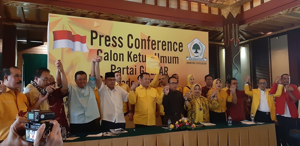 Konferensi pers Partai Golkar di Jakarta. (Foto: Medcom.id/Whisnu Mardiansyah)