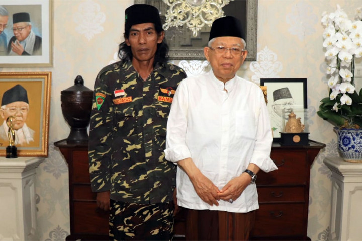 Ma’ruf Amin Apresiasi Nazar Banser NU Jalan Kaki Sumatra-Jakarta