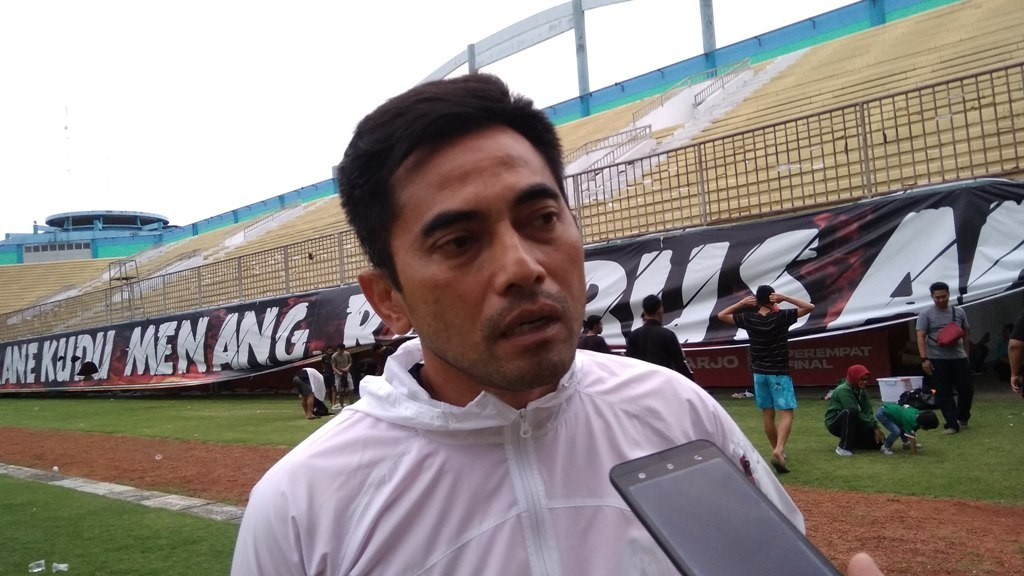 Pelatih PSS Sleman, Seto Nurdiyantoro (Medcom.id/Mustaqim)