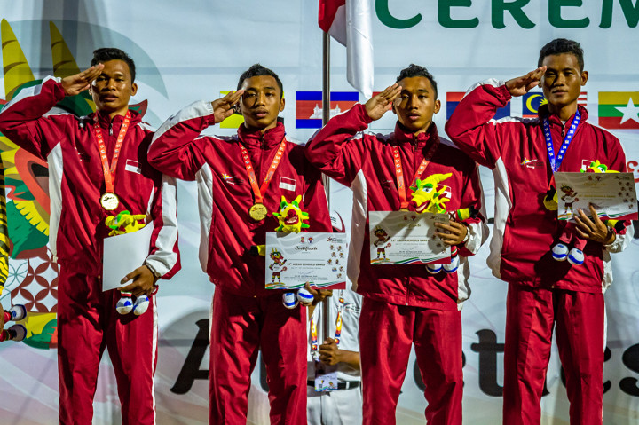 Indonesia Kawinkan Emas di Lari Estafet 4x100 Meter