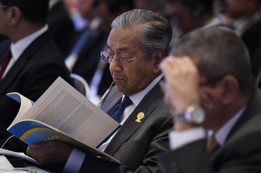 PM Malaysia Mahathir Mohamad menghadiri pertemuan BIMP-EAGA ke-13 di Bangkok, Thailand, Minggu 23 Juni 2019. (Foto: Antara/PUSPA PERWITASARI)