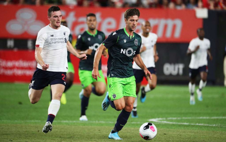 Sempat Tertinggal, Liverpool Ungguli Sporting di Paruh Pertama