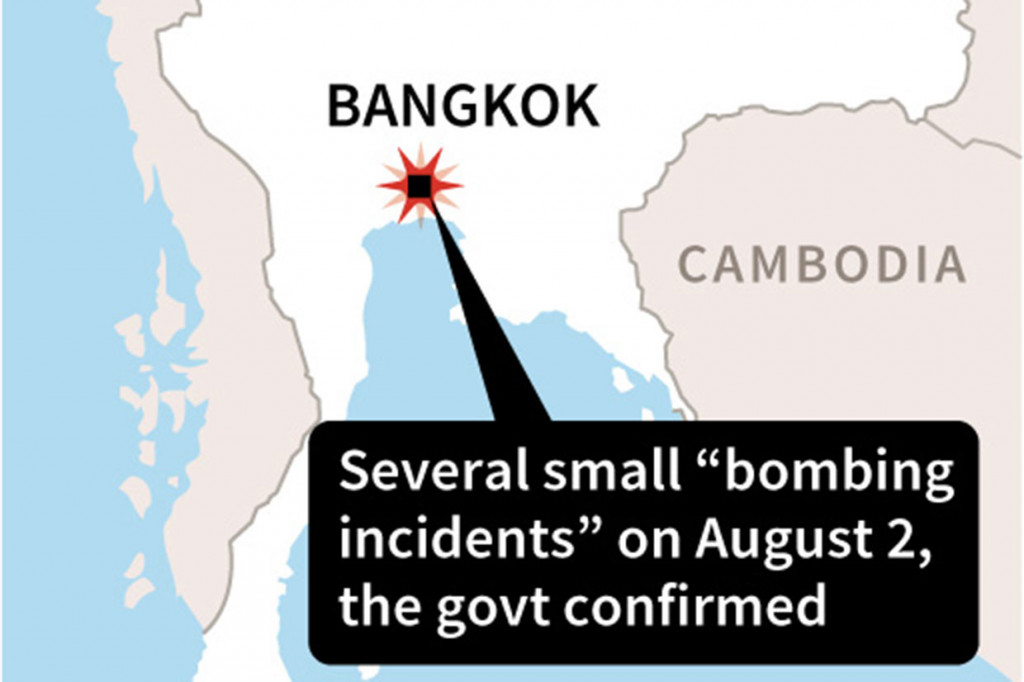 Rentetan Bom Guncang Bangkok, Tiga Orang Terluka