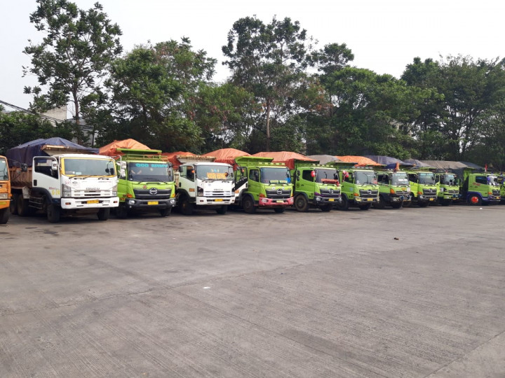 Dishub Kota Tangerang Tahan 62 Truk Pelanggar Jam Operasional