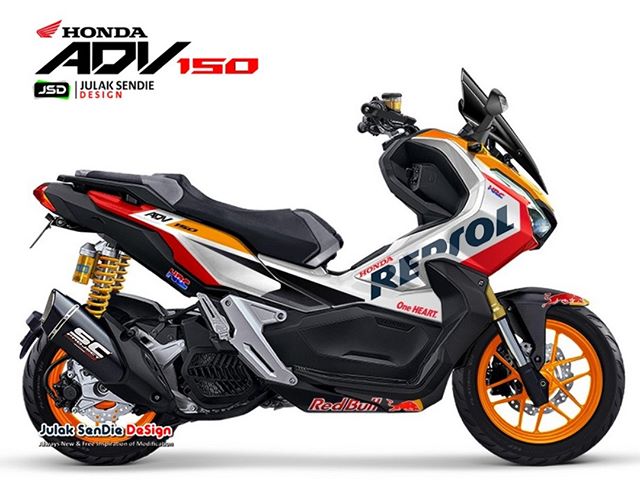 Gaya Honda ADV150 dengan Livery Tim MotoGP