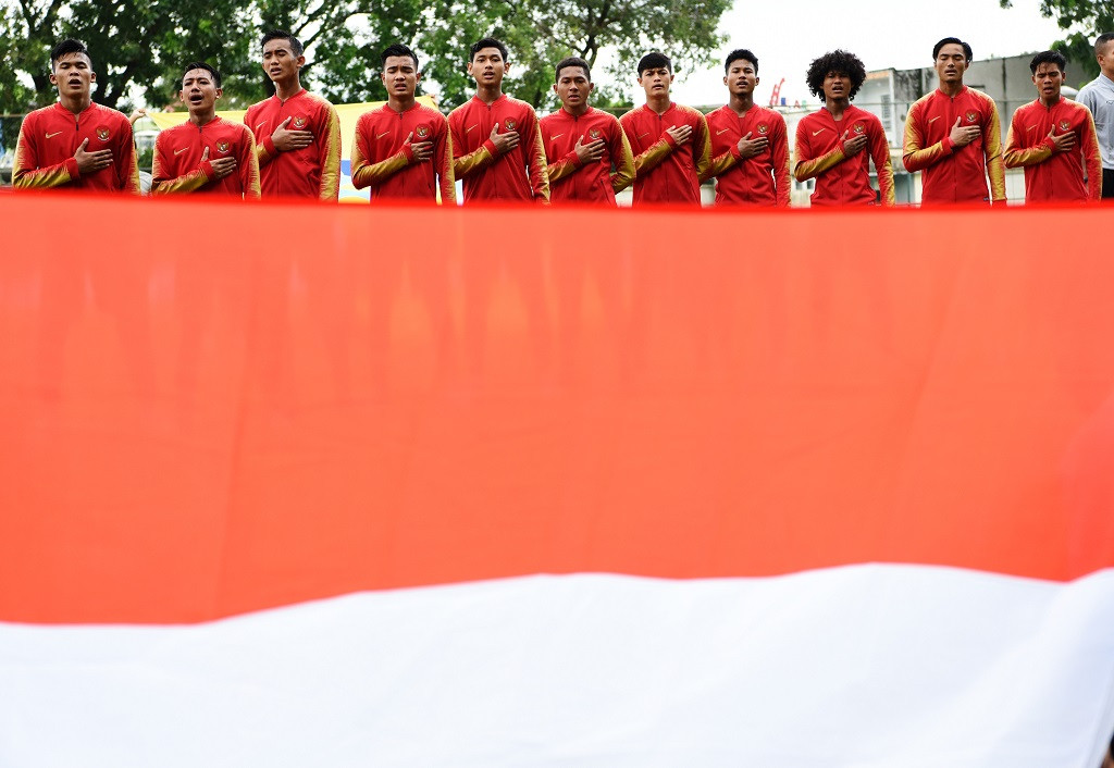 Timnas Indonesia U-18 (ANTARA FOTO/Yusran Uccang)