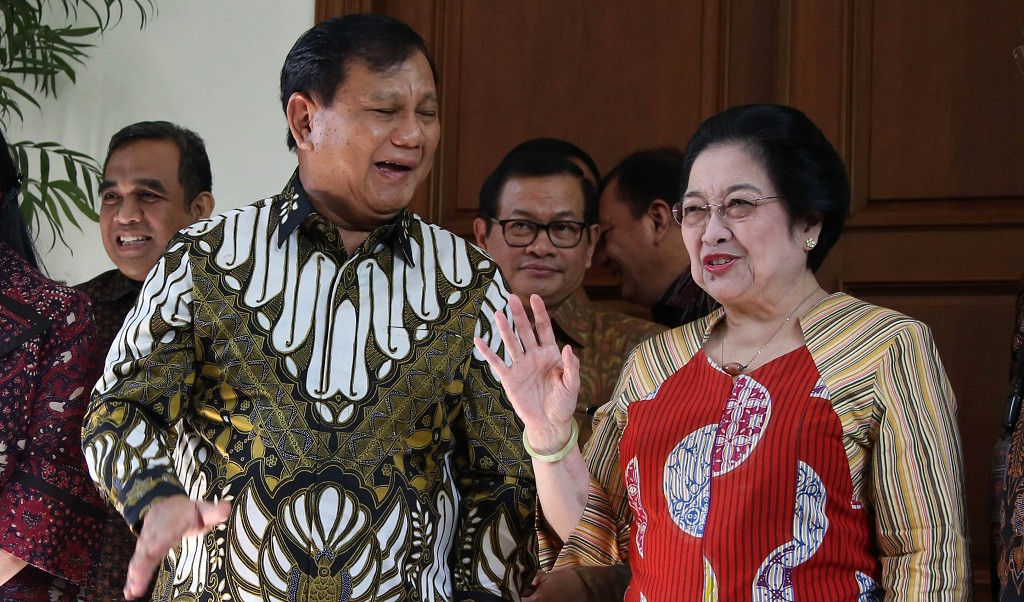 Ketua Umum Partai Gerindra, Prabowo Subianto dan Ketua Umum PDI Perjuangan Megawati Soekarnoputri - Medcom.id/Ramdani. 