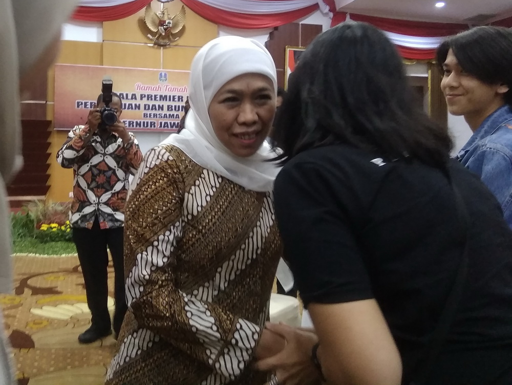 Gubernur Jawa Timur Khofifah Indar Parawangsa di Gedung Grahadi, Surabaya, Jawa Timur, Kamis, 8 Agustus 2019. (Foto: Medcom.id/Cecylia Rura)