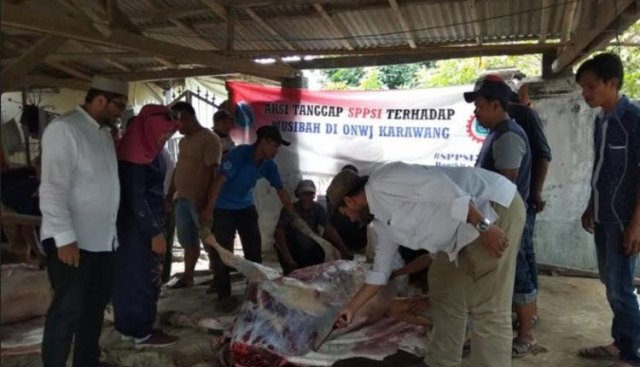 SPPSI Salurkan Hewan Kurban ke Wilayah Terdampak Tumpahan Minyak