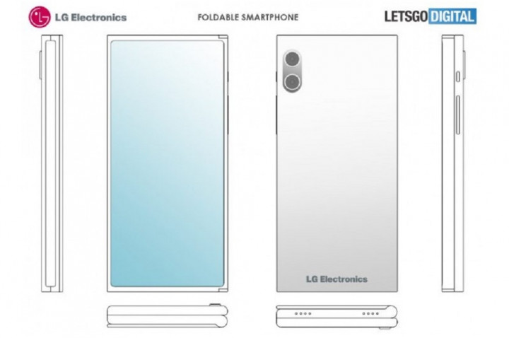 LG Patenkan Desain Ponsel Tiga Layar Lipat Tanpa Port