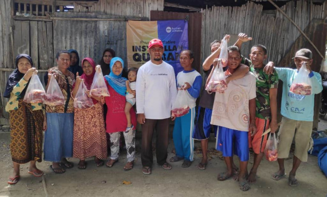 Warga Desa papela, kec. Rote timur, kab. Rote Ndao - Nusa Tenggara Timur ikut merasakan perayaan Iduladha 1440 H (Foto: Dok. Human Initiative)