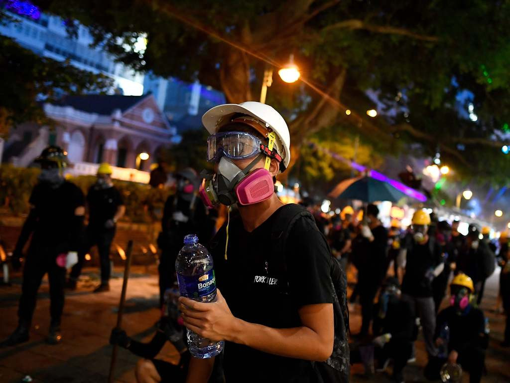 Protes di Hong Kong. (Foto: AFP).