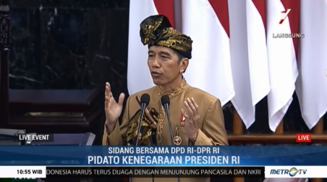 Pidato Lengkap Jokowi di Sidang Tahunan MPR