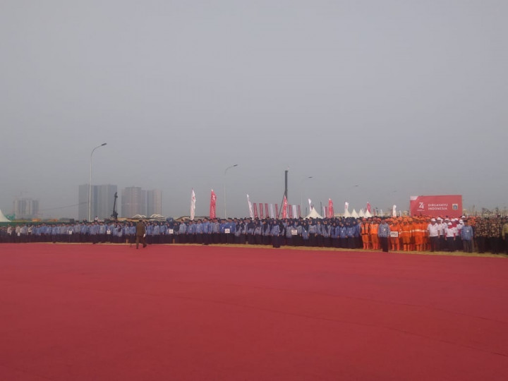 Ribuan PNS DKI Padati Pulau Reklamasi