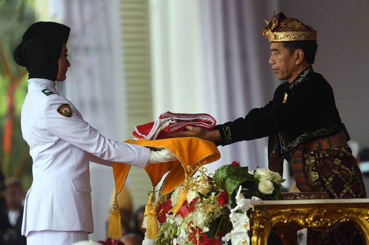 Upacara HUT RI di Istana Merdeka Berlangsung Khidmat
