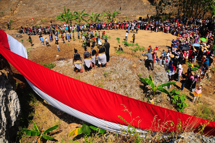Warga Sedulur Sikep Gelar Upacara HUT RI