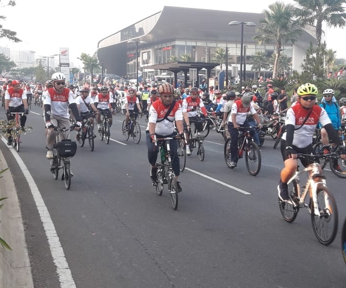 6.500 Warga Tangerang 'Gowes Merdeka' Bareng