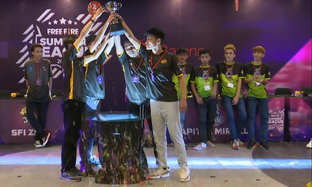 Tim RRQ Poseidon memenangkan gelar juara kompetisi Free Fire Summer League 2019.
