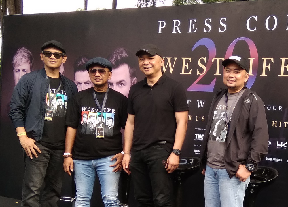 Jumpa pers Konser Westlife di pelataran Candi Borobudur, Magelang, Jawa Tengah, Sabtu, 31 Agustus 2019. (Foto: Medcom.id/Cecylia Rura)